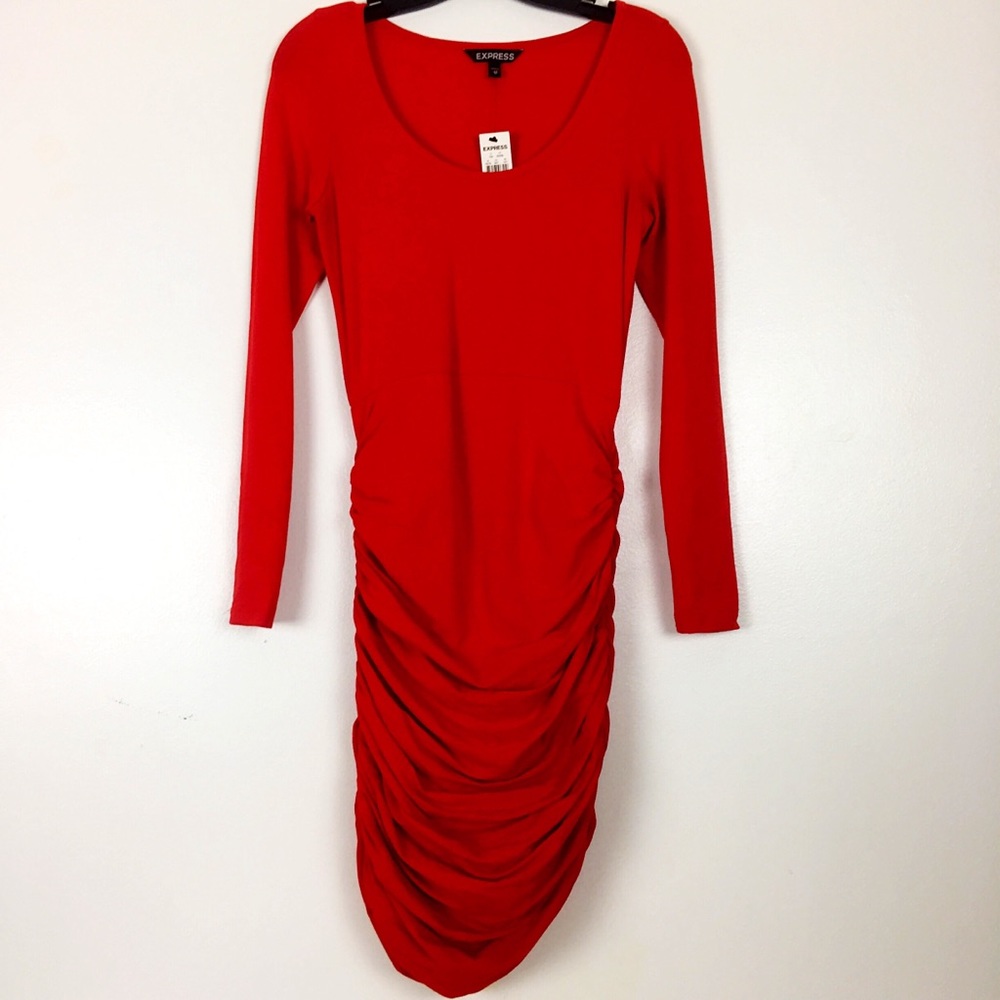 Express Ruched Skirt Dress